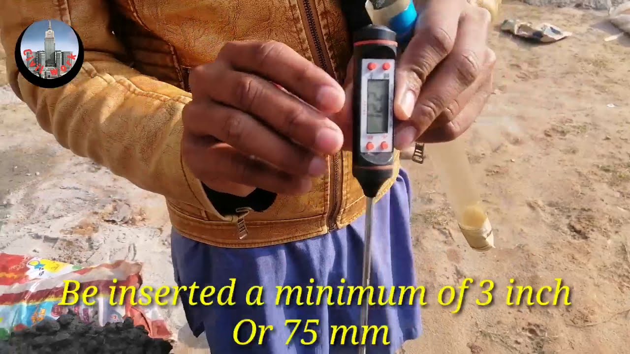 Concrete Temperature test Live on site,Concrete Temperature gauge, Temperature gauge Work,Termometer