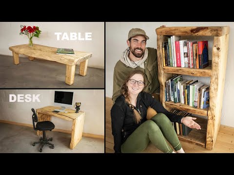 DIY Coffee Table, Computer Desk & Shelves | For FREE!