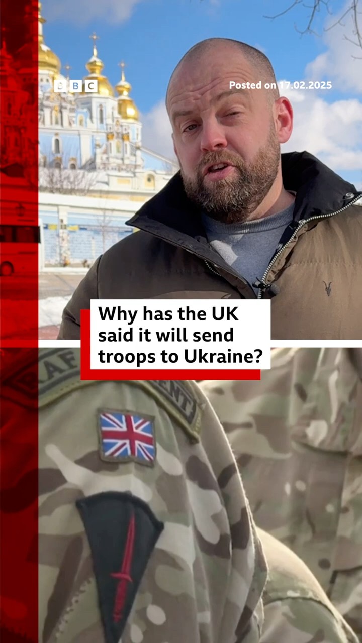 Why has the UK said it will send troops to Ukraine? #Ukraine #BBCNews