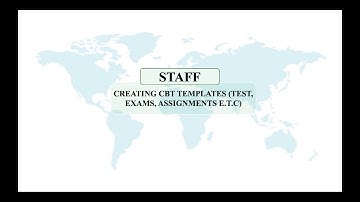 Computer Based Test part1 (Creating a  CBT template)