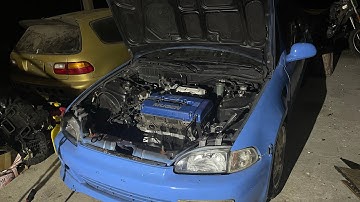 B20v High compression start up, eBay 12:1??? pistons. (Few issues away from a burnout)