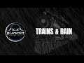 Trains & Rain Sounds for Deep Sleep • Black Screen • 10 Hours