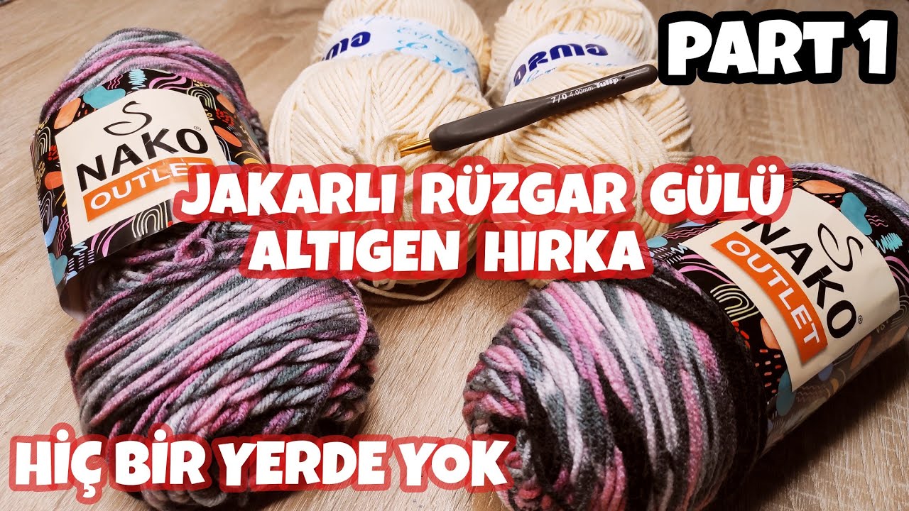 EFSANEEE GELİYOR ‼️ İKİ RENKLİ RÜZGAR GÜLÜ ALTIGEN HIRKA 1.Bölüm☑️ BENİM TASARIMIM@orguhocam