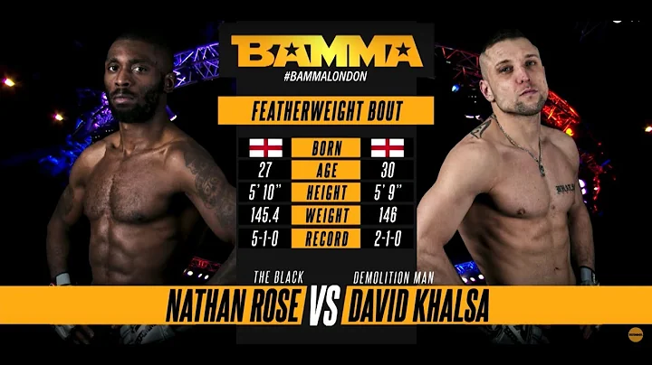 BAMMA 34: Nathan Rose vs David Khalsa