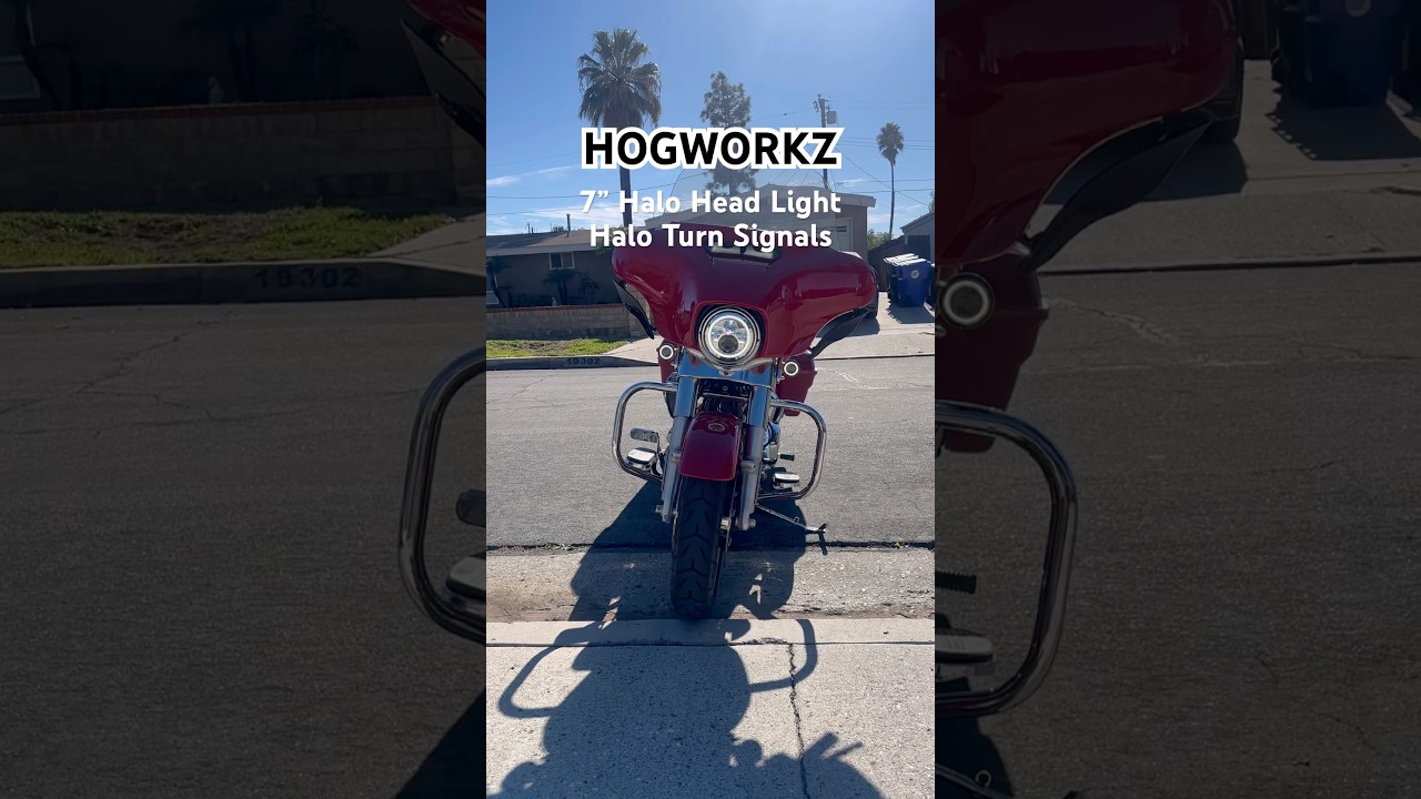 HOGWORKZ 7” Halo and Halo LED turn signals for Harley Touring model 