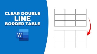 How to clear double line border table in word