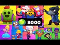 2 EFSANEVİ ve 3 KROMATİK ÇIKTI! (8000 TAŞ) - Brawl Stars Kutu Açma Ligi Sezon 4