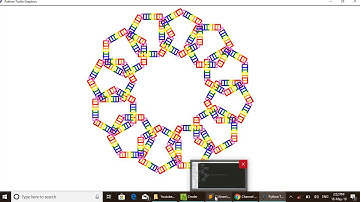 Python Turtle Graphics Rainbow Square
