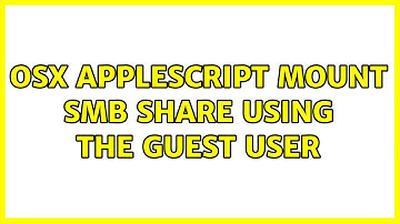 OSX AppleScript mount SMB Share using the Guest user