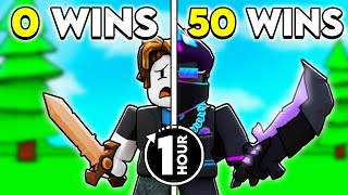 how many WINS can I get in 1 HOUR in Roblox BedWars...