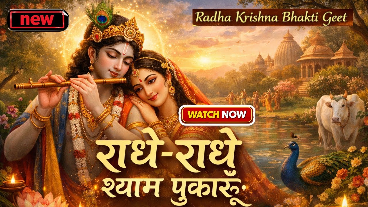 राधे-राधे श्याम पुकारूँ 🙏 | Soulful Radha Krishna Bhajan #radhakrishna #bhakti #bhajan #viral #song