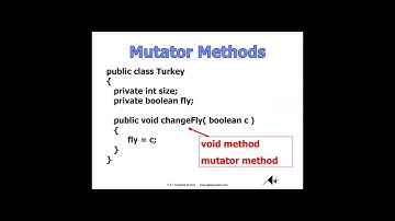 Mutator and Accessor Methods