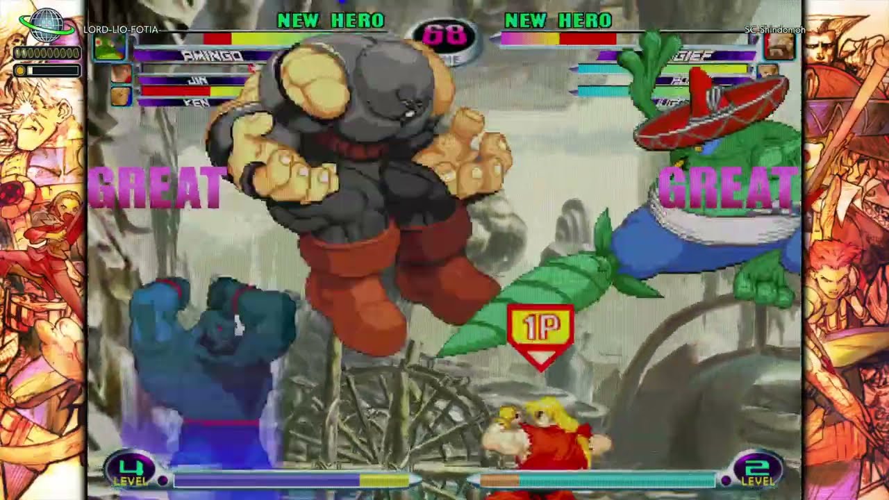 MvC2- (RQ) Lord-Lio-Fotia vs. SC-Shindomoh