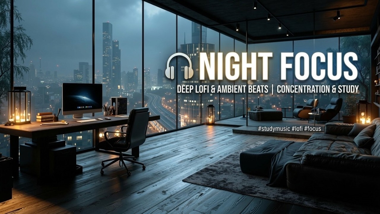 Ночной фокус музыка ~ Поздняя глубокая работа - Городские ночные вайбы для учебы