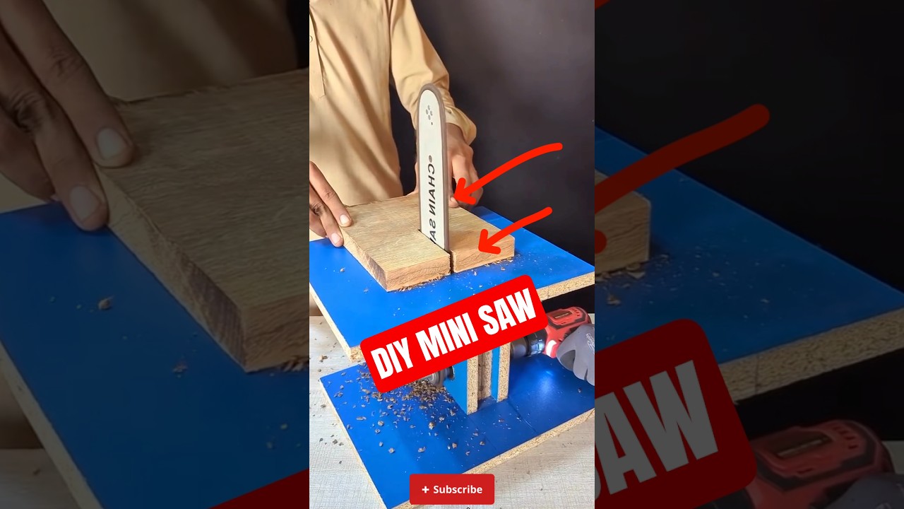 How to Build a Mini Chainsaw Table | Smart Wood Cutting Idea 
