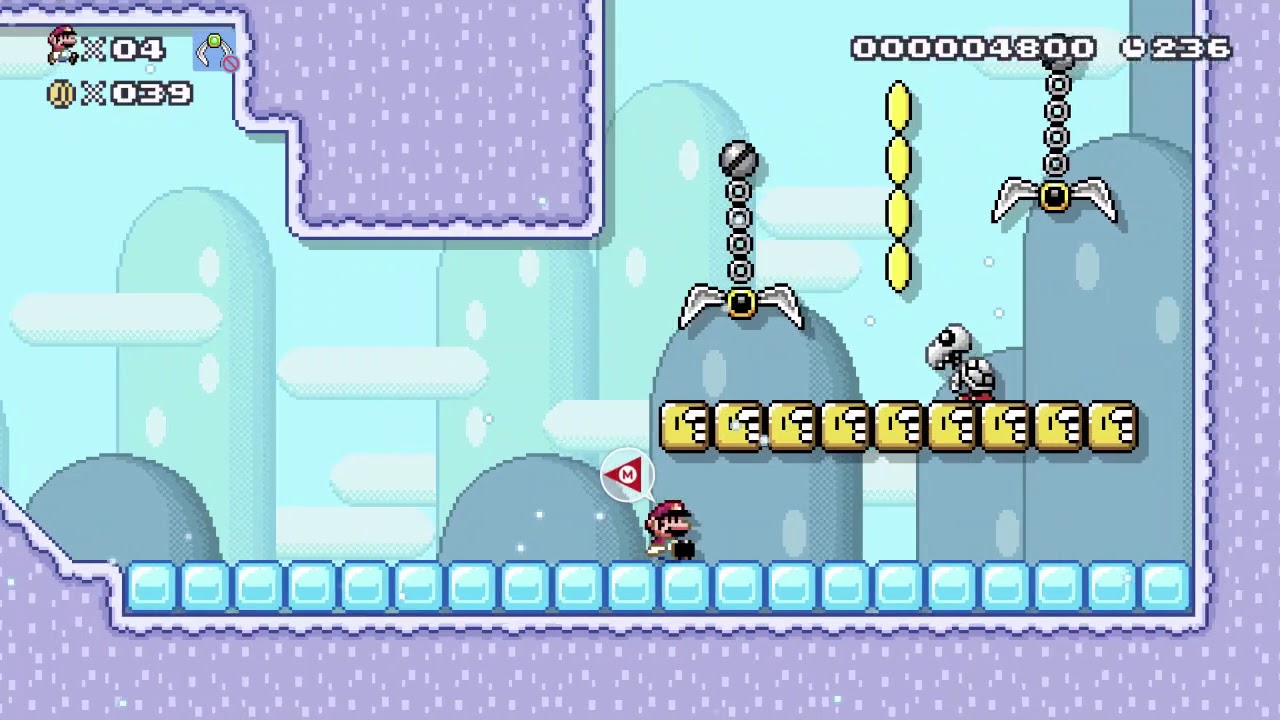 Super Mario Maker 2 – Undodog: Swinging Claw Escape - Walkthrough - YouTube