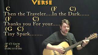 Twinkle Twinkle Little Star (Kid Song) Strum Guitar Cover Lesson in C Major - Chords/Lyrics - Slow