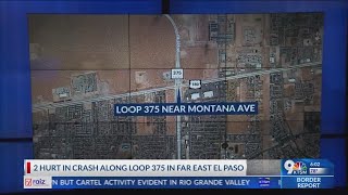 2 hurt in crash along Loop 375 near Montana