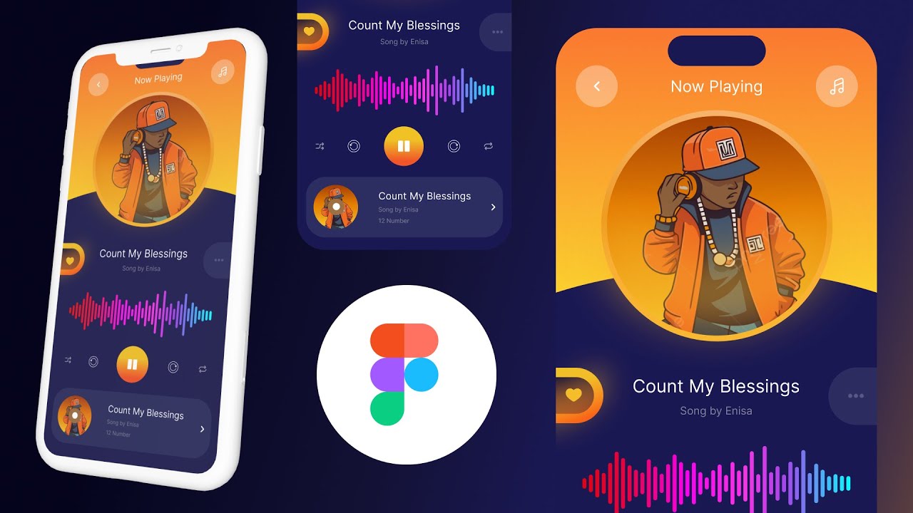 Figma Music App Design 2024 - Like Spotify UX UI - YouTube