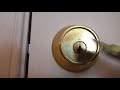 Remove the cover plate on the inside of a Medeco commercial lockset.