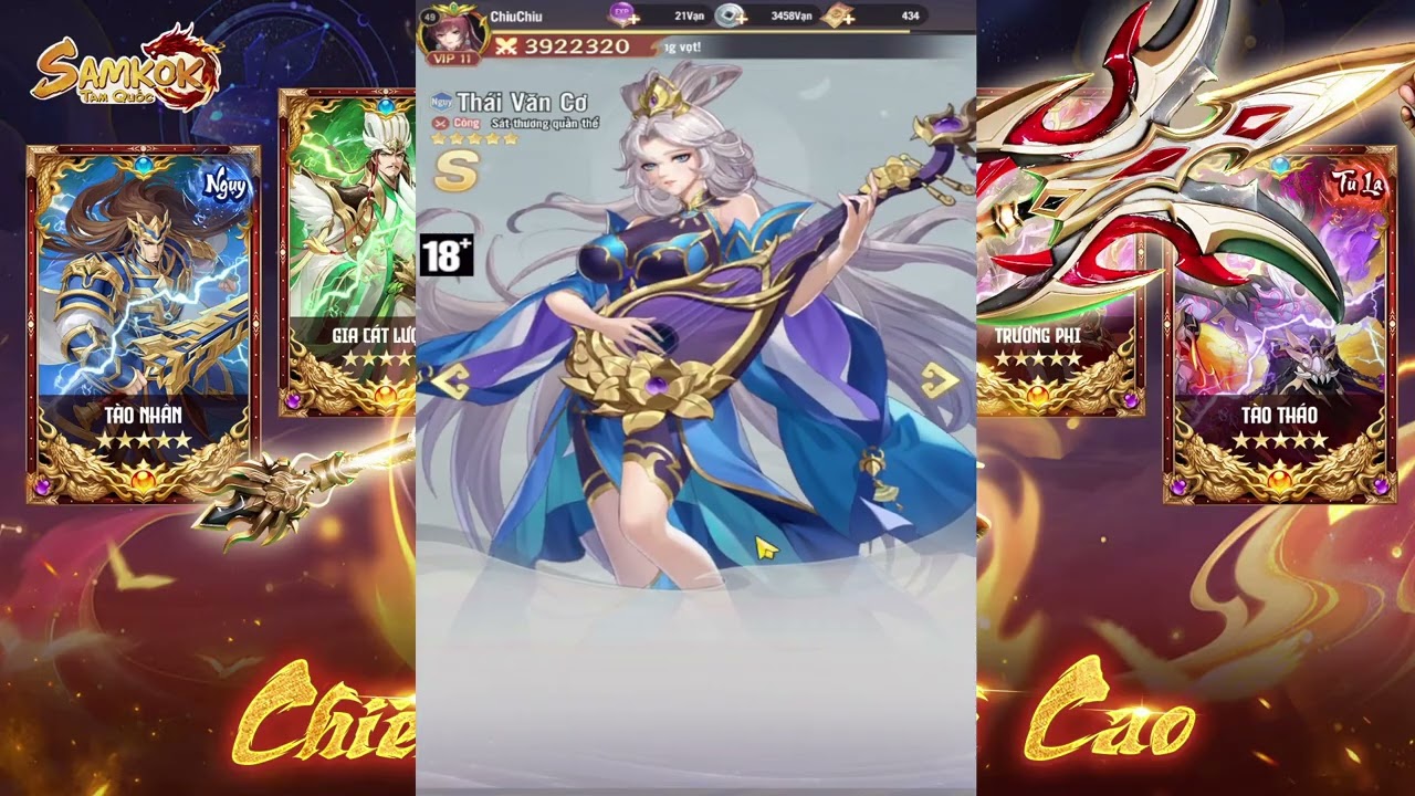 Samkok Tam Quốc -  NẠP THÊM 5M UP LỰC CHIẾN CHO TEAM VŨ CA #4