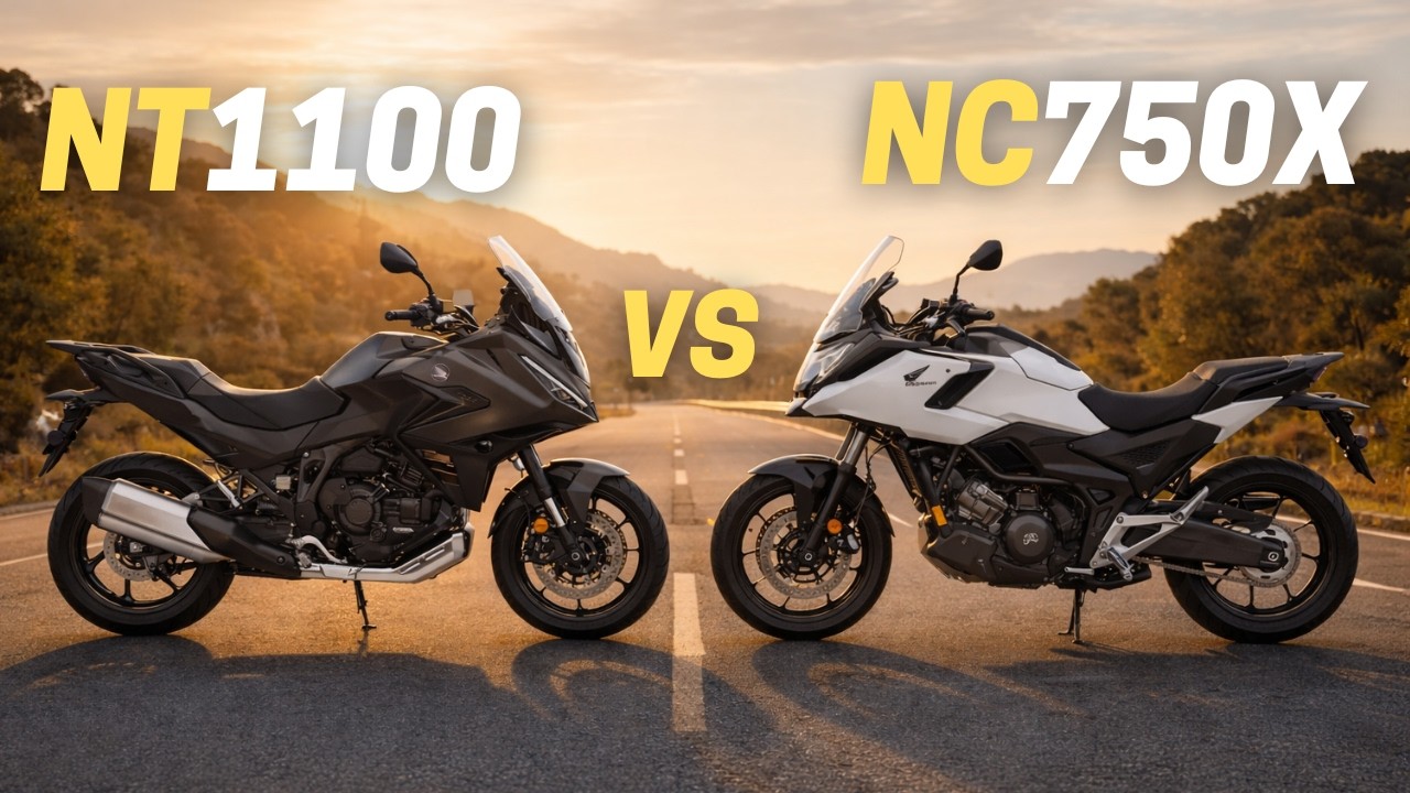 Сравнение Honda NT1100 DCT 2026 года и Honda NC750X DCT 2026 года.