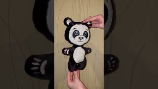 Panda Stuffed Toy In The Hoop ITH Pattern plush Toy digital design for Machine Embroidery