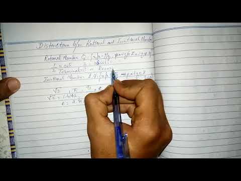 Distinction between Rational and Irrational Numbers``