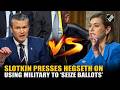 In a heated exchange, Slotkin presses Hegseth on using military to ‘seize ballots’ if Trump orders