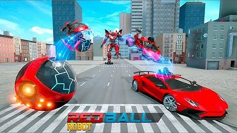 Red Ball Robot Flying Car Games: Robot War Games - Android Gameplay