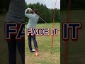 How to hit a fade with minimal changes 👀
