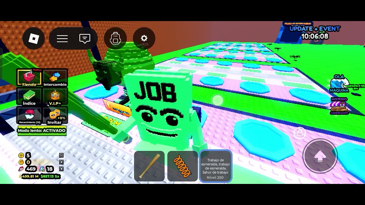 Jugando en roblox.