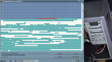 ASMR - 100% Defrag 200GB Seagate S-ATA Drive (Win98SE) - with Fan and Hard Disk Noise