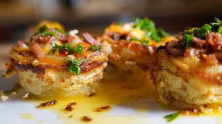 Mini Potato Dauphinoise ( au gratin Stacks) upgraded vibe 2022 #gratin #potato
