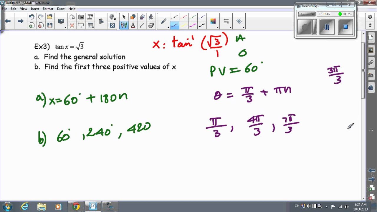 3 3 General Solutions Of Inverse Trig Values YouTube 3 3 general solutions of inverse trig values youtube