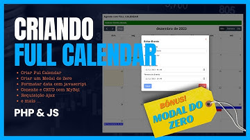 Criando FULL CALENDAR JS | CRUD completo com MODAL em HTML CSS JS | E outros BÔNUS #fullcalendar