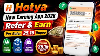 New earning app 2026 || How to refer Hotya app and make a withdrawal || Online income bd  screenshot 4