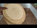 Natural Beige Light Brown Round Woven Placemats