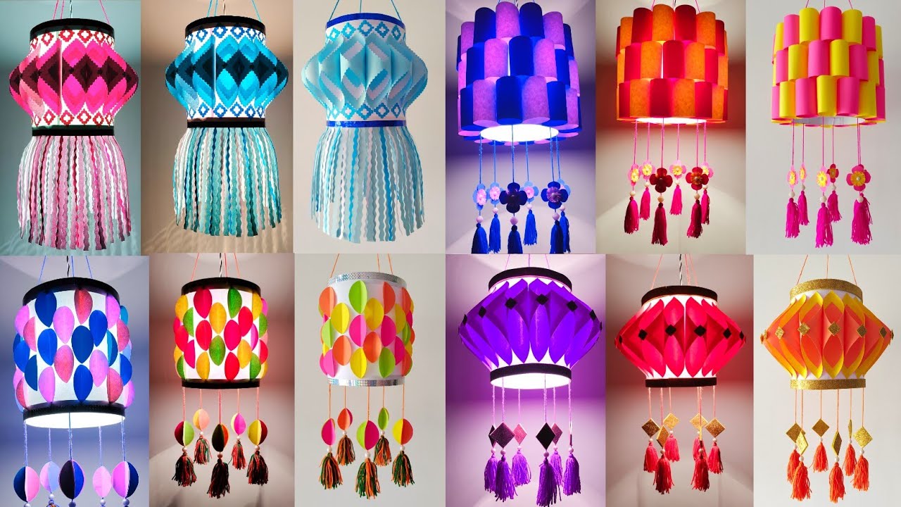 4 Akash Kandil | Akash Kandil Making At Home For Diwali | Handmade Lanterns | Diwali 2023 | Artideas