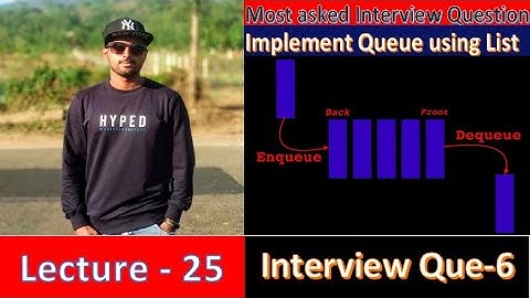 Interview Question Series [Python]- 6 : Program to Implement Queue using List