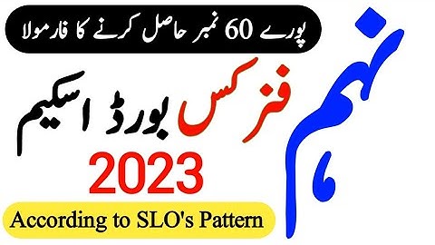 Physics Scheme 9th Class 2023 - 9th Class Physics Pairing Scheme 2023