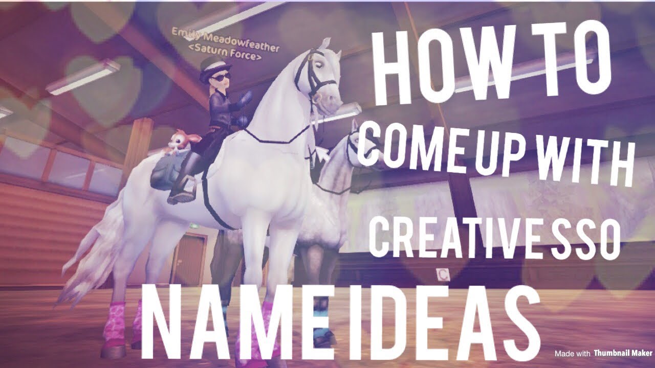 HOW TO COME UP WITH YOUR OWN HORSE NAMES EASY SSO YouTube