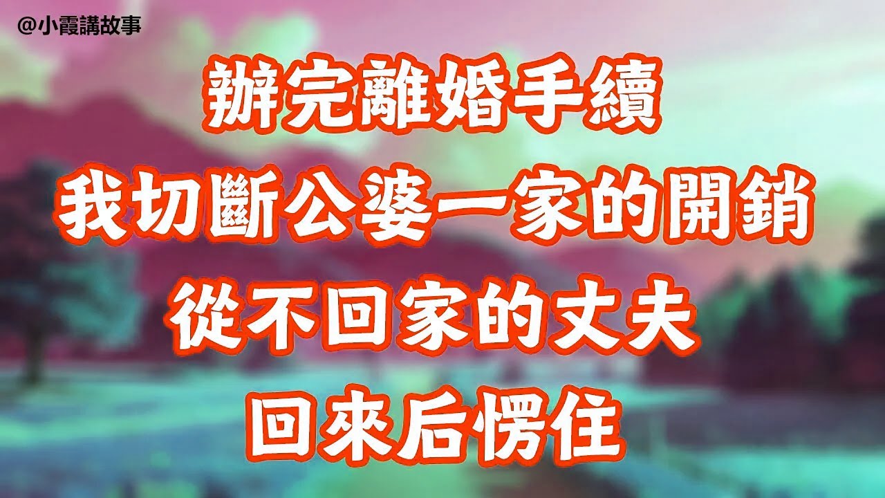 辦完離婚手續，我切斷公婆一家的開銷，從不回家的丈夫回來後愣住！#人生感悟 #為人處世 #生活經驗 #深夜淺讀 #家庭故事 #情感