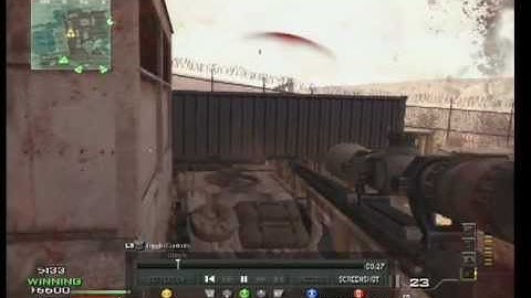 MW3- Dome 360 no scope ricochet shot double kill
