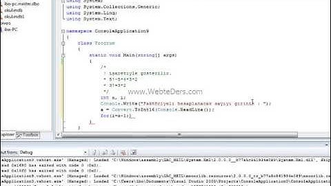 C# Console Faktoriyel Hesaplamak - C # SHARP DERSLERİ