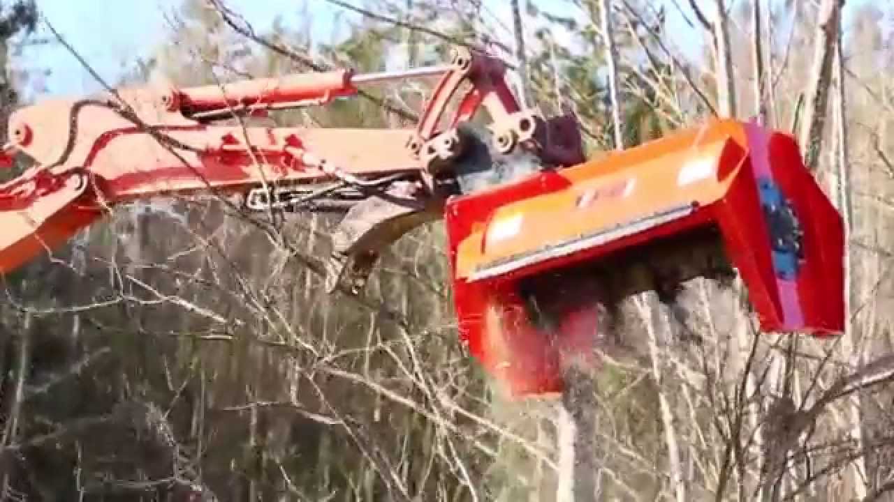 Eterra Excavator Brush Cutter Flail Mower Mulching YouTube