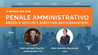 DIRITTO PENALE E AMMINISTRATIVO - DIALOGO IN DIRETTA
