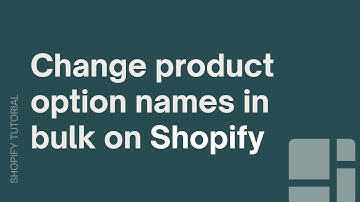 Change product option names in bulk on Shopify with Matrixify