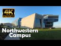 Northwestern university  4k campus walking tour at sunset