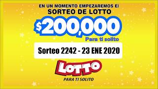 Sorteo Lotto 2242 23-ENE-2020